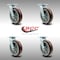 Service Caster 8 Inch Stainless Steel Polyurethane Wheel Swivel Caster Set with Roller Bearings SCC-SS30S820-PPUR-4 - alternate 1